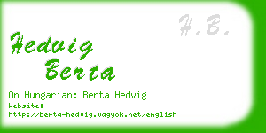 hedvig berta business card